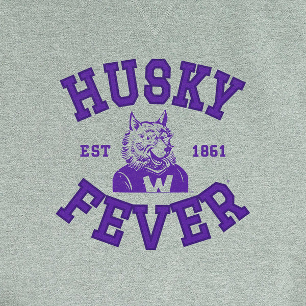 Washington Huskies "Husky Fever" Grey Crewneck