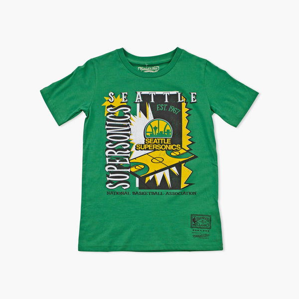 Seattle SuperSonics Youth Kelly Green Poster T-Shirt