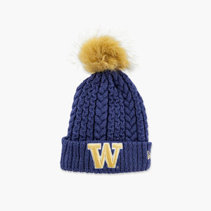 Washington Huskies Women's Luxe Cuff Pom Beanie