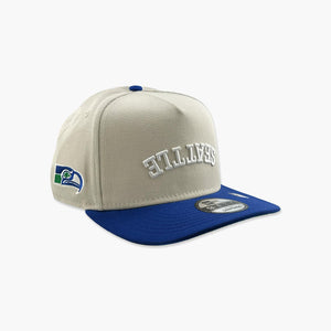 Seattle Seahawks Upside Down Cream/Royal A-Frame Snapback