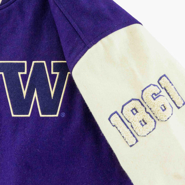 Washington Huskies Purple Melton Varsity Jacket