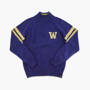 Washington Huskies Half Back 1/4 Zip Knit Jacket