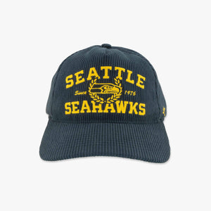 Seattle Seahawks Navy Laurus Corduroy Hitch Snapback