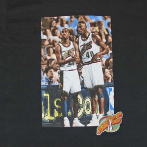 Seattle SuperSonics Kemp & Payton Photo Black T-Shirt