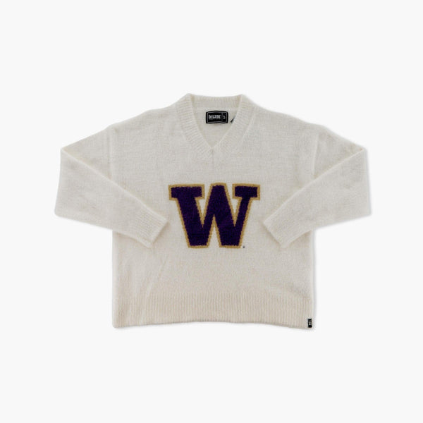 Washington Huskies Fuzzy V-Neck Sweater