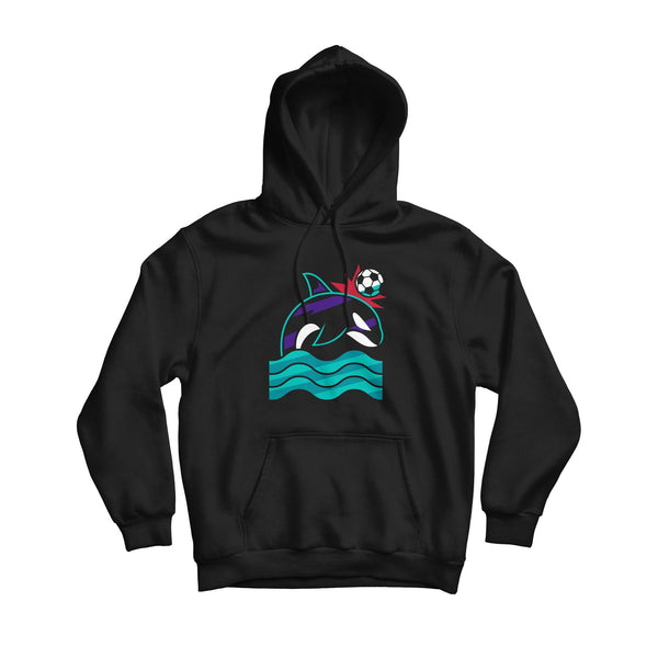 Wild Whale Black Hoodie