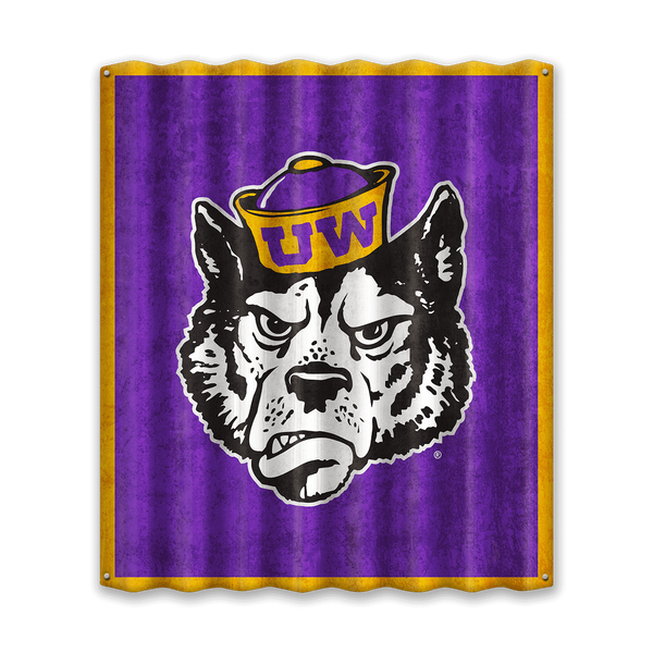 Washington Huskies: Sailor Dawg - Corrugated Metal Wall Art