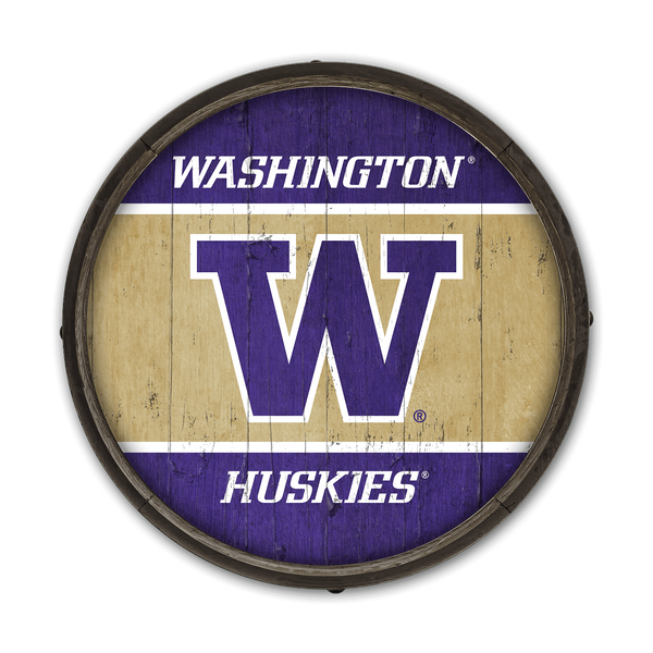 Washington Huskies: Color Blocking - Barrel End Wall Art