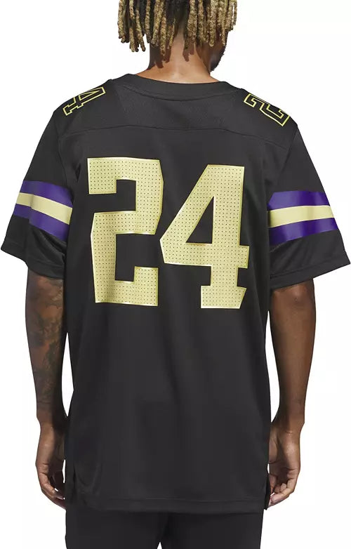 Washington Huskies Adidas Black & Gold Premier Football Jersey