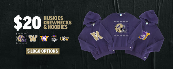 $20 Huskies Crewnecks & Hoodies - 5 Logo Options. Value Dawg Pack Just Got Better! Shop Huskies Deals