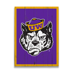 Washington Huskies: Sailor Dawg - Wood Plank Wall Art