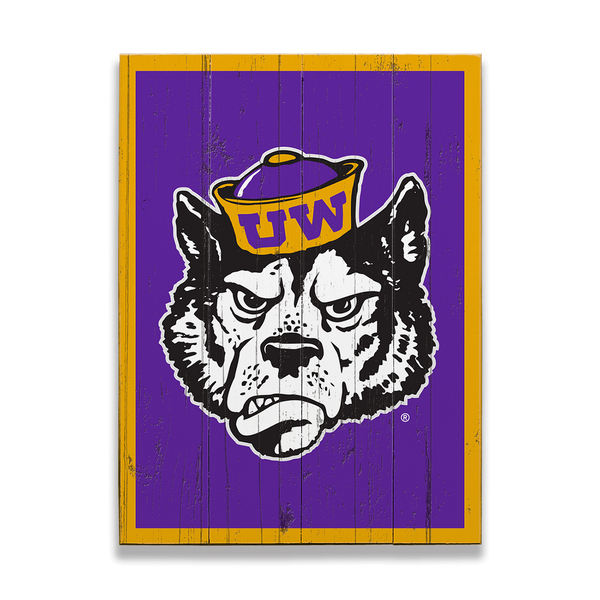 Washington Huskies: Sailor Dawg - Wood Plank Wall Art