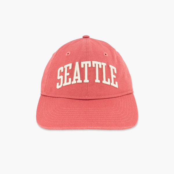 Seattle Seaside Cayenne Arched Script Adjustable Hat