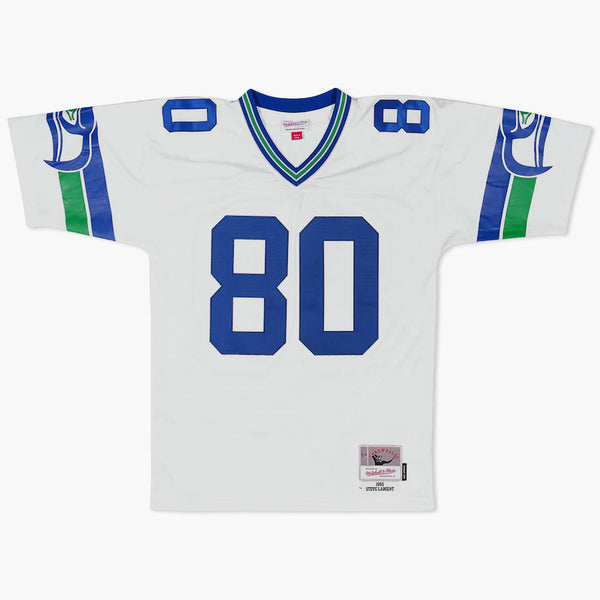 Seattle Seahawks Away White Steve Largent Jersey