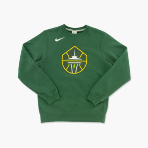 Seattle Storm Primary Logo Green Fleece Crewneck