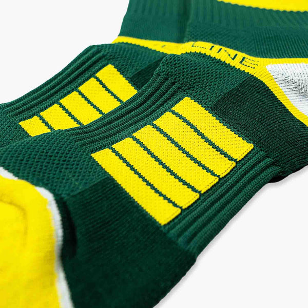 Seattle City Skyline Green & Gold Strideline Socks