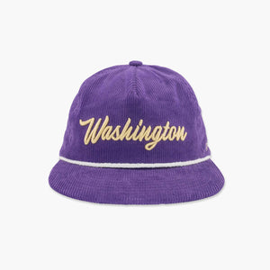 Washington Huskies Script Purple Corduroy Snapback