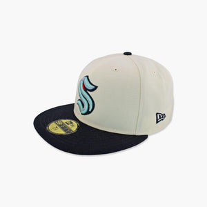 Seattle Kraken Cream Fitted Hat