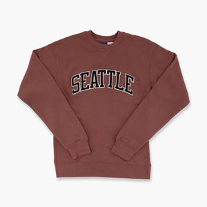 Seattle Applique Chalk Red Big Cotton Crewneck