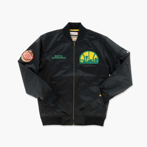 Seattle SuperSonics Black Skyline Bomber Jacket