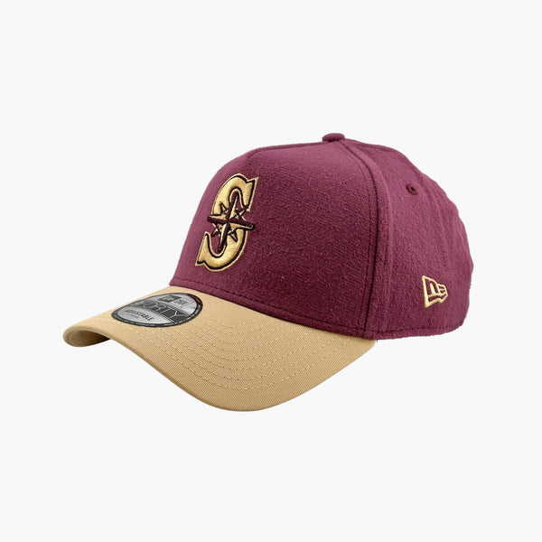 Seattle Mariners Moleskin Crown Maroon A-Frame Snapback