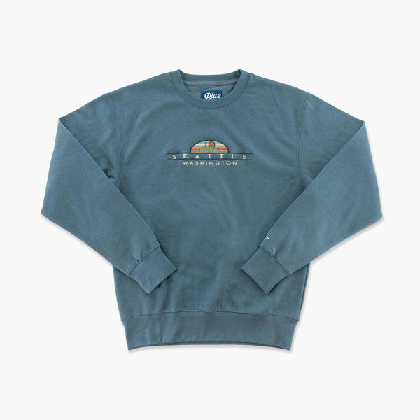 Seattle Together Again Embroidered Crewneck