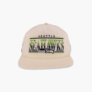 Seattle Seahawks 40th Anniversary Cream Corduroy "Golfer" Snapback