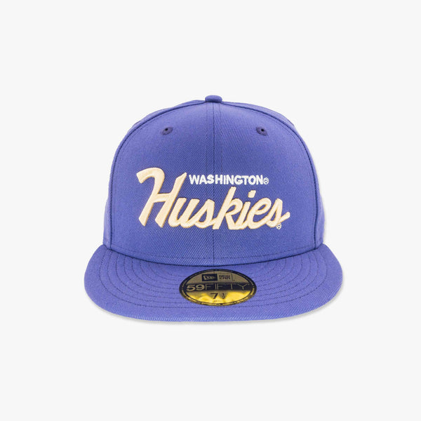 Washington Huskies Purple Script Fitted Hat