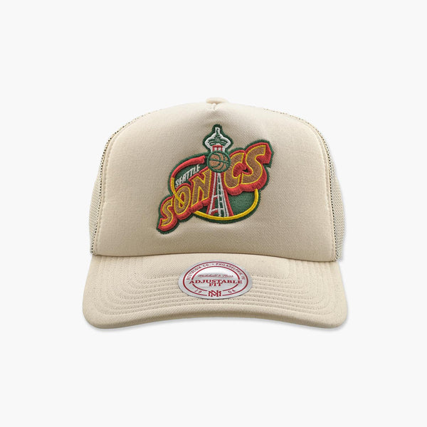 Seattle SuperSonics Cream Space Needle Trucker Hat