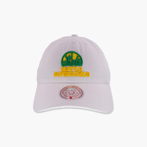 Seattle SuperSonics White Skyline Adjustable Hat