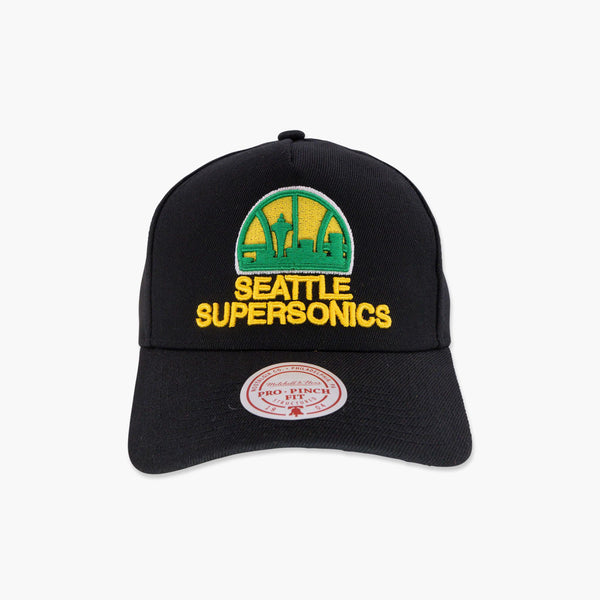 Seattle SuperSonics Black Skyline Pro Crown Snapback