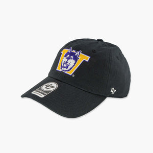 Washington Huskies Classic Throwback Black Clean Up Adjustable Hat