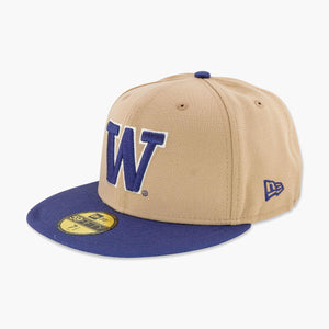 Washington Huskies Tan/Purple Primary Logo Fitted Hat