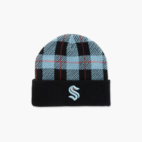 Seattle Kraken Flannel Cut Knit Beanie