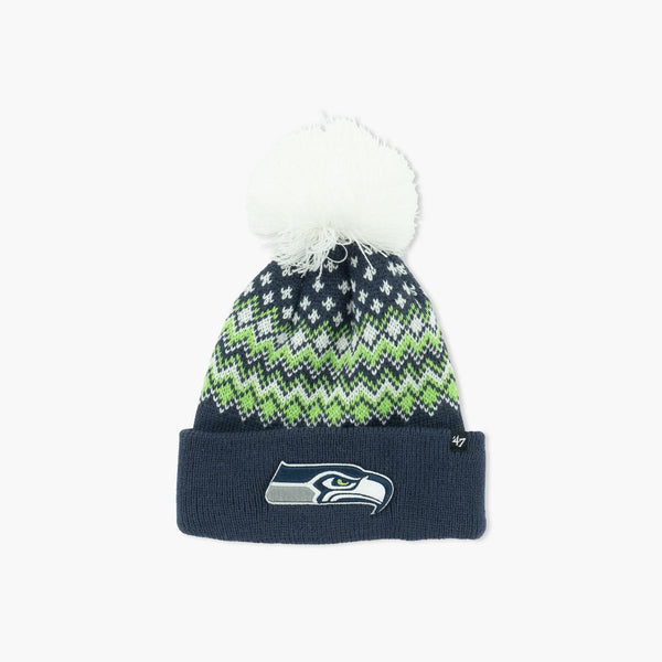 Seattle Seahawks Women's Elsa Cuff Pom Beanie