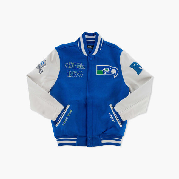 Seattle Seahawks Ultimate Throwback Kingdome Varsity Jacket