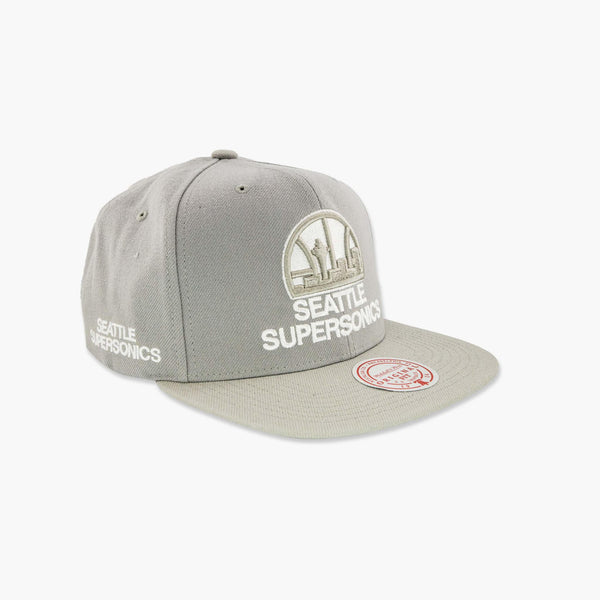 Seattle SuperSonics Grey & White Skyline Snapback