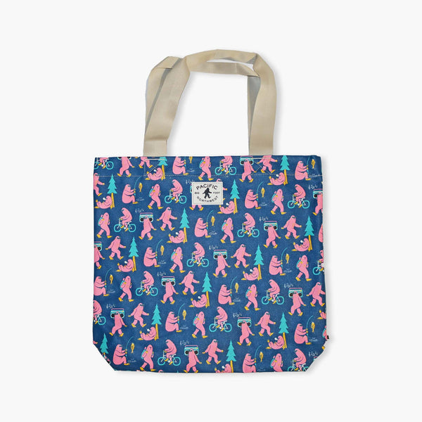 Chalo Seattle Bigfoot Pink Print City Tote Bag