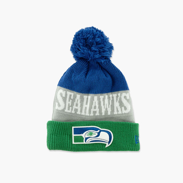 Seattle Seahawks Throwback Shaded Cuff Pom Beanie