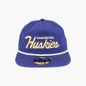 Washington Huskies Purple Script Helmet Patch "Golfer" Snapback