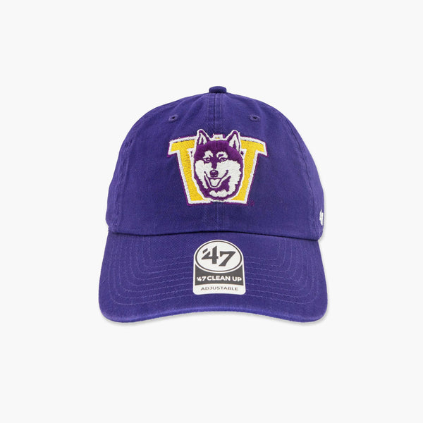 Washington Huskies Classic Throwback Purple Clean Up Adjustable Hat