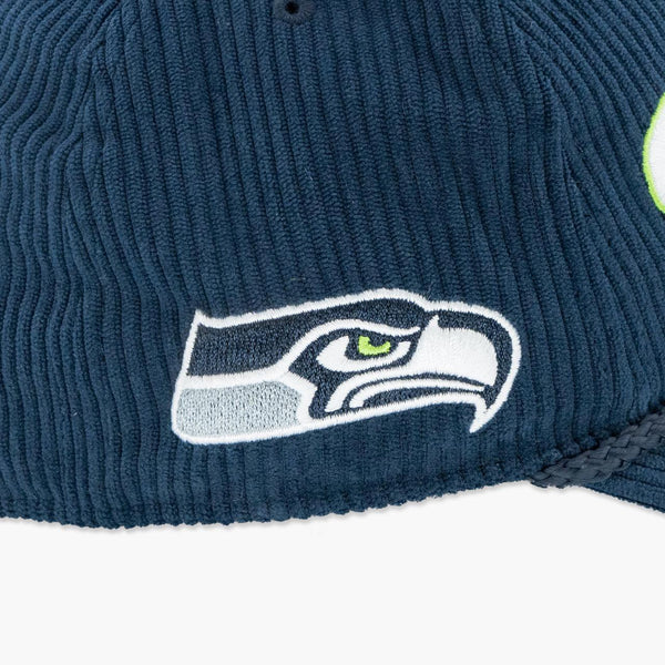 Seattle Seahawks Navy Script Corduroy Hitch Snapback