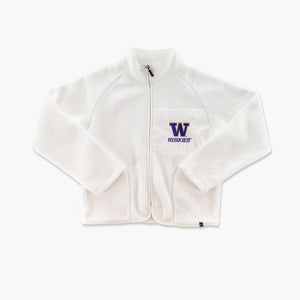 Washington Huskies Women's Coach White Sweater