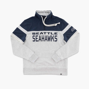 Seattle Seahawks Navy Double Header 1/4 Zip Jacket