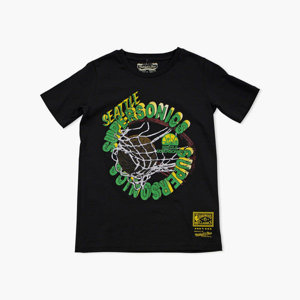 Seattle SuperSonics Youth Black Poster T-Shirt