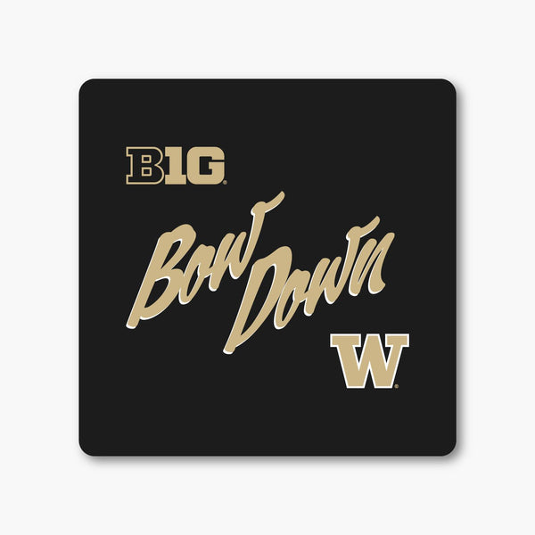 Washington Huskies Big Ten Cursive Script Sticker