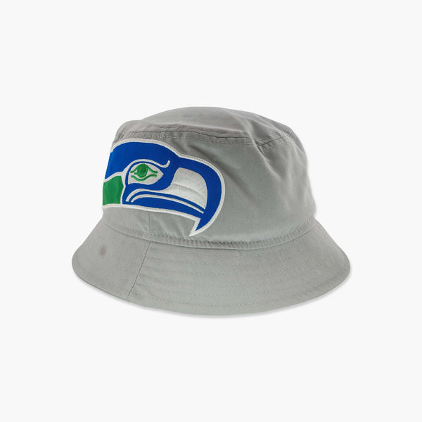 Seattle Seahawks Throwback Grey Helmet Bucket Hat