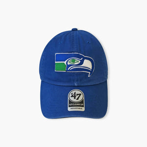 47 Men's Seattle Seahawks Clean Up Throwback Royal Adjustable Hat