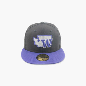 Washington Huskies State Shape Fitted Hat