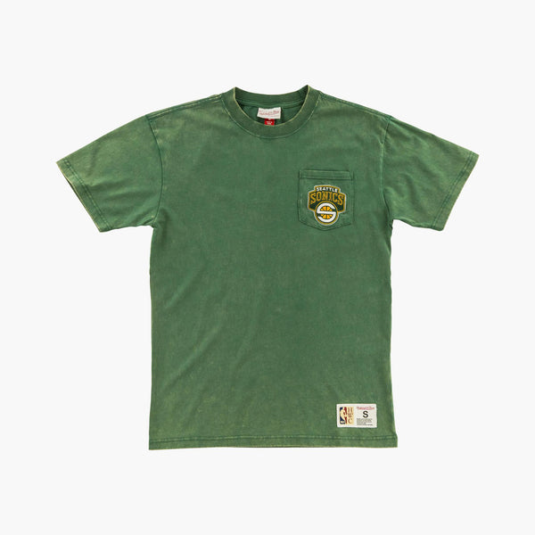 Seattle SuperSonics Vintage Wash Premium Pocket T-Shirt